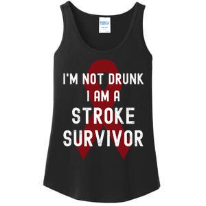 I'm Not Drunk I Am A Stroke Survivor Funny Stroke Warrior Ladies Essential Tank