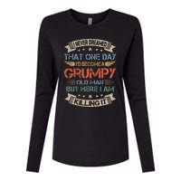 I Never Dreamed That Id Become A Grumpy Old Man Grandpa Womens Cotton Relaxed Long Sleeve T-Shirt