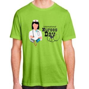 International Nurse Day Awareness Perfect Nurse Earth Angles Adult ChromaSoft Performance T-Shirt