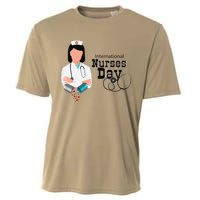 International Nurse Day Awareness Perfect Nurse Earth Angles Cooling Performance Crew T-Shirt