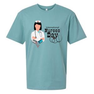 International Nurse Day Awareness Perfect Nurse Earth Angles Sueded Cloud Jersey T-Shirt