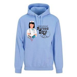 International Nurse Day Awareness Perfect Nurse Earth Angles Unisex Surf Hoodie