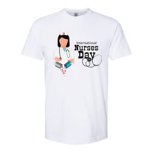 International Nurse Day Awareness Perfect Nurse Earth Angles Softstyle CVC T-Shirt