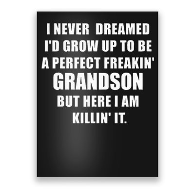 I Never Dreamed I’D Grow Up To Be A Perfect Grandson Poster