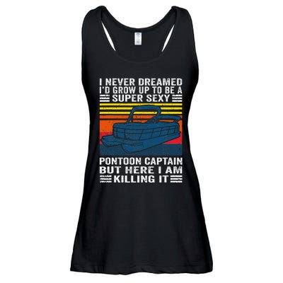 I Never Dreamed ID Grow Up To Be Super Sexy Pontoon Captain Ladies Essential Flowy Tank