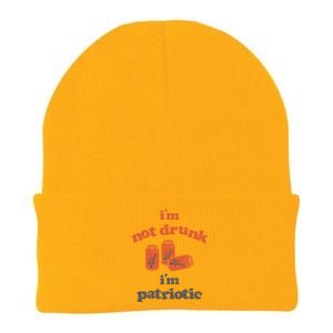 Im Not Drunk Im Patriotic Cans Gift Knit Cap Winter Beanie