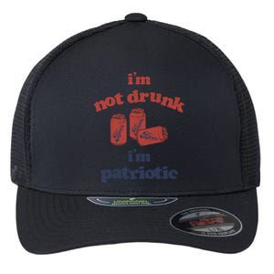 Im Not Drunk Im Patriotic Cans Gift Flexfit Unipanel Trucker Cap