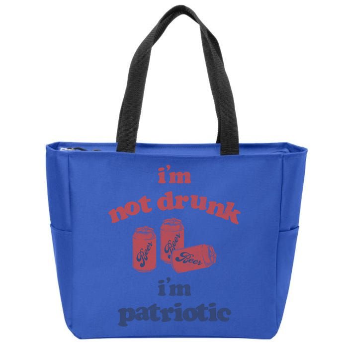 Im Not Drunk Im Patriotic Cans Gift Zip Tote Bag