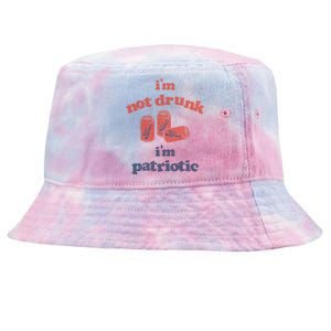 Im Not Drunk Im Patriotic Cans Gift Tie-Dyed Bucket Hat