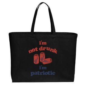 Im Not Drunk Im Patriotic Cans Gift Cotton Canvas Jumbo Tote