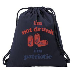 Im Not Drunk Im Patriotic Cans Gift Drawstring Bag