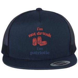 Im Not Drunk Im Patriotic Cans Gift Flat Bill Trucker Hat