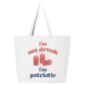 Im Not Drunk Im Patriotic Cans Gift 25L Jumbo Tote