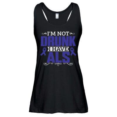 I'm Not Drunk I Have Als, Als Awareness Gift Ladies Essential Flowy Tank