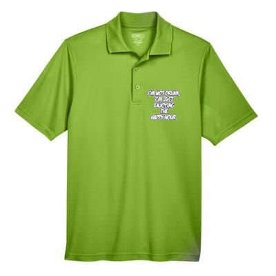 Im Not Drunk Im Just Enjoying The Happy Hour Funny Quote Gift Men's Origin Performance Pique Polo