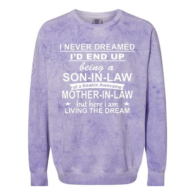 I Never Dreamed ID End Up Being A Son In Law Colorblast Crewneck Sweatshirt