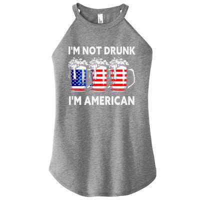 Im Not Drunk Im American Quote Funny Beer Cool Usa Flag Great Gift Women’s Perfect Tri Rocker Tank