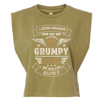 I Never Dreamed I'd Be Old And Grumpy Old Man Killing It Garment-Dyed Women's Muscle Tee