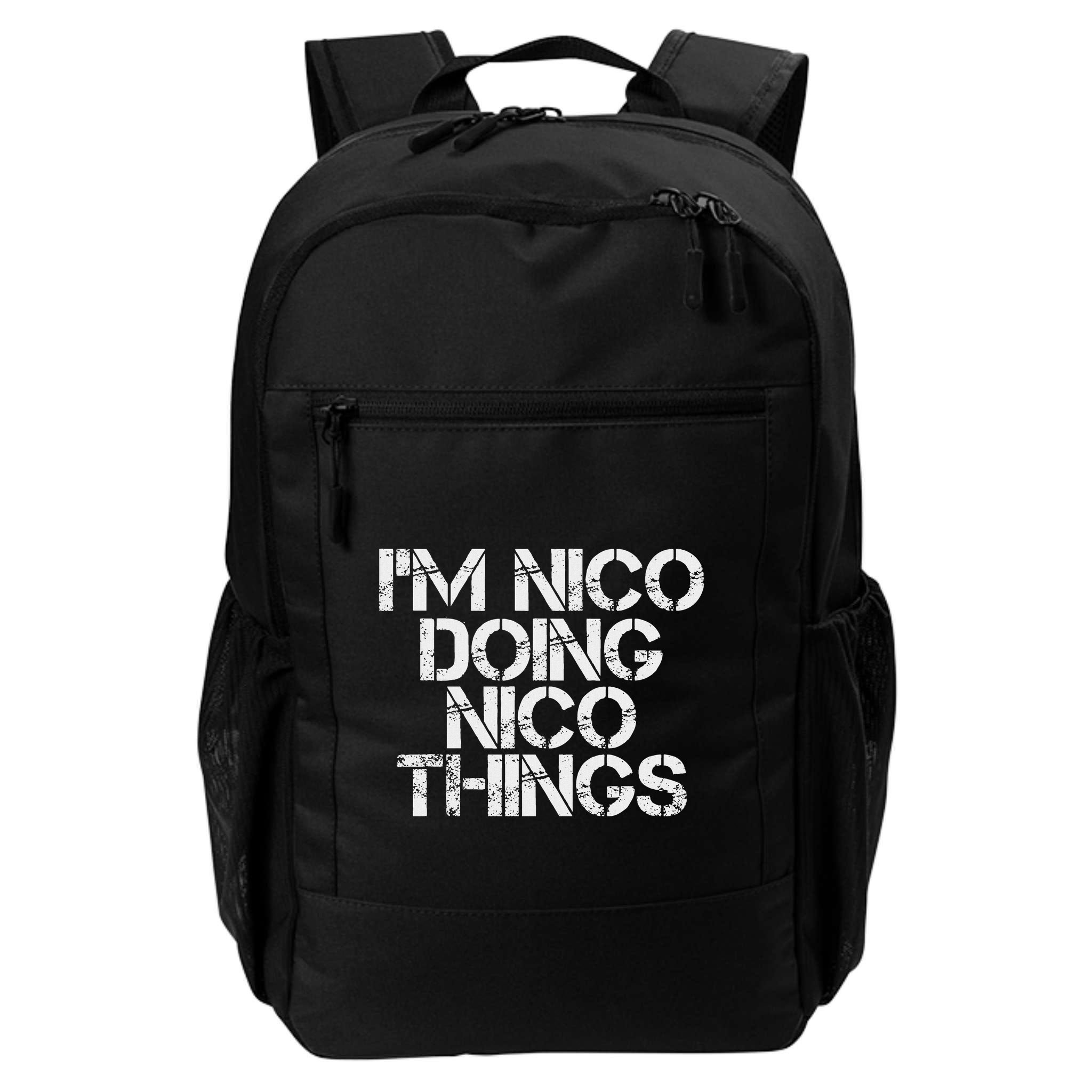 IM Nico Doing Nico Things Name Funny Birthday Gift Idea Backpack