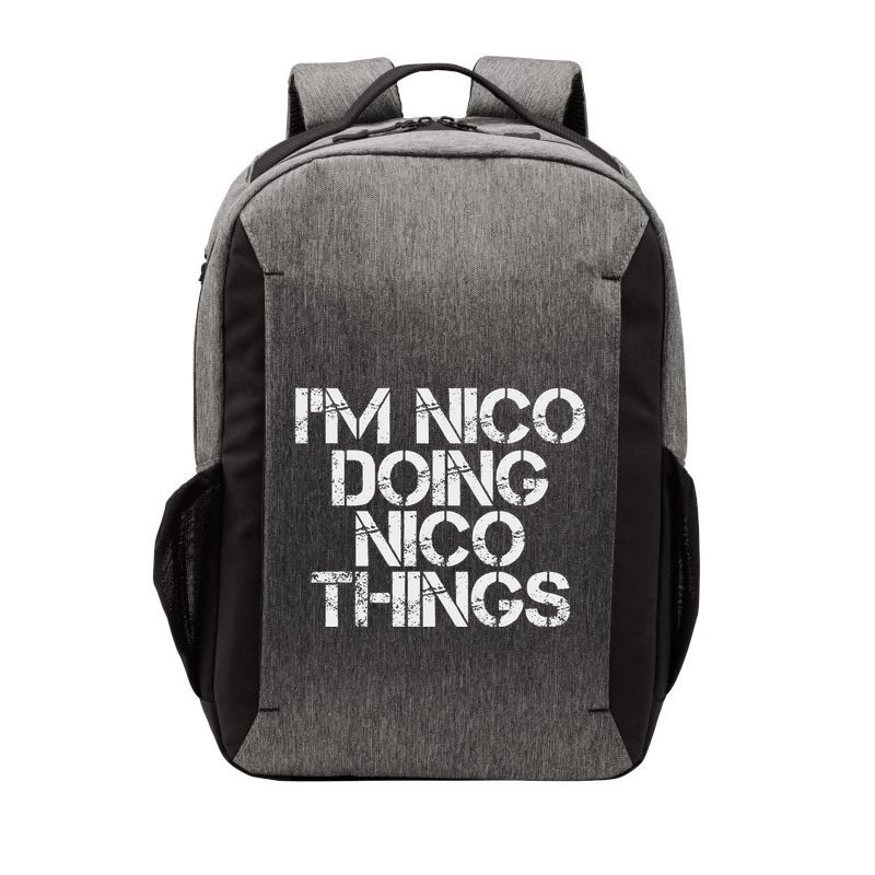 IM Nico Doing Nico Things Name Funny Birthday Gift Idea Vector Backpack