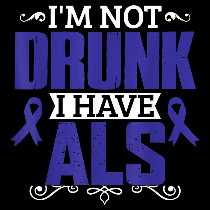 I'm Not Drunk i have ALS, ALS Awareness  Gift Cooling Performance Crew T-Shirt