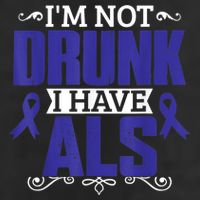 I'm Not Drunk i have ALS, ALS Awareness  Gift Adult Drive Performance Visor