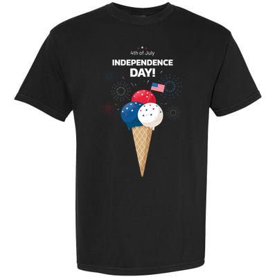 Independence Day Ice Cream Red White And Blue Garment-Dyed Heavyweight T-Shirt