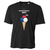 Independence Day Ice Cream Red White And Blue Cooling Performance Crew T-Shirt