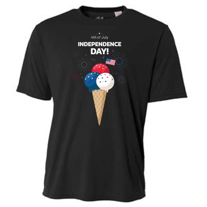 Independence Day Ice Cream Red White And Blue Cooling Performance Crew T-Shirt