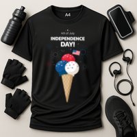 Independence Day Ice Cream Red White And Blue Cooling Performance Crew T-Shirt