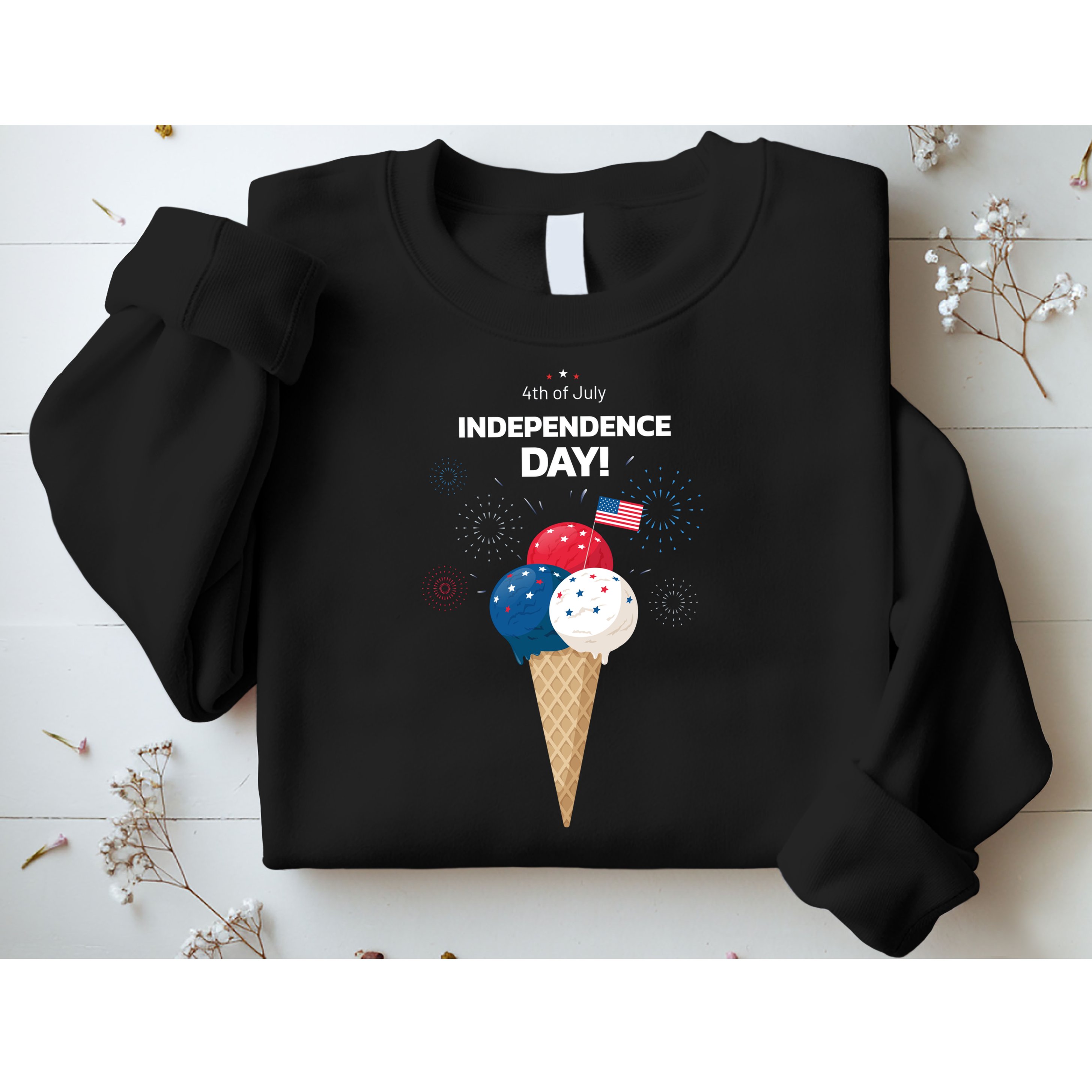 Independence Day Ice Cream Red White And Blue Sweatshirt