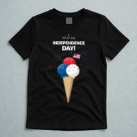 Independence Day Ice Cream Red White And Blue T-Shirt