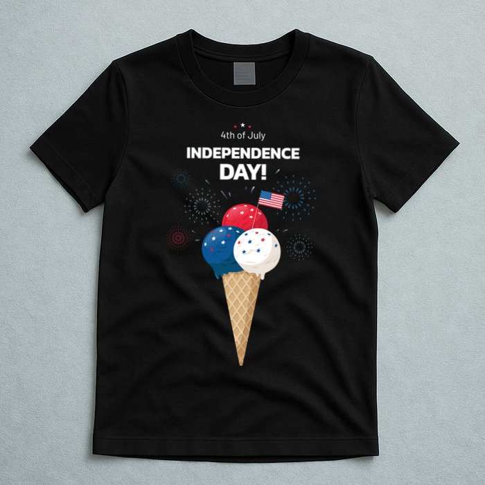 Independence Day Ice Cream Red White And Blue T-Shirt