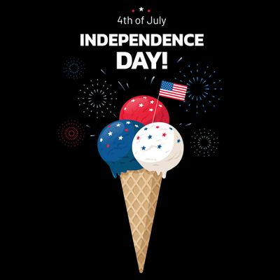 Independence Day Ice Cream Red White And Blue T-Shirt