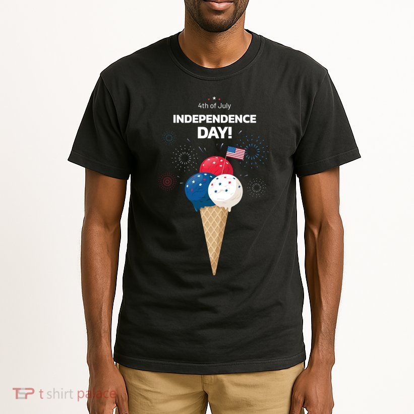 Independence Day Ice Cream Red White And Blue Tall T-Shirt