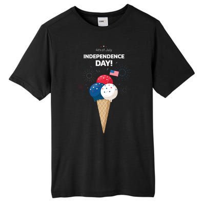 Independence Day Ice Cream Red White And Blue Tall Fusion ChromaSoft Performance T-Shirt