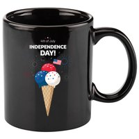 Independence Day Ice Cream Red White And Blue 11oz C Handle Ceramic Mug