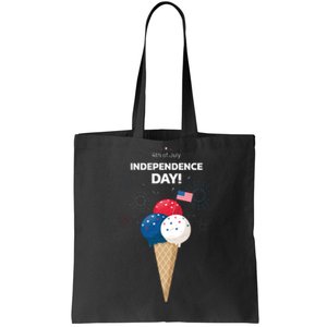 Independence Day Ice Cream Red White And Blue Tote Bag