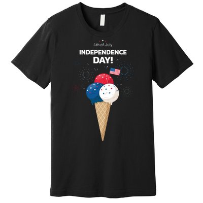 Independence Day Ice Cream Red White And Blue Premium T-Shirt