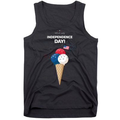 Independence Day Ice Cream Red White And Blue Tank Top