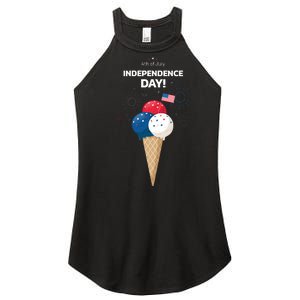 Independence Day Ice Cream Red White And Blue Women's Perfect Tri Rocker Tank