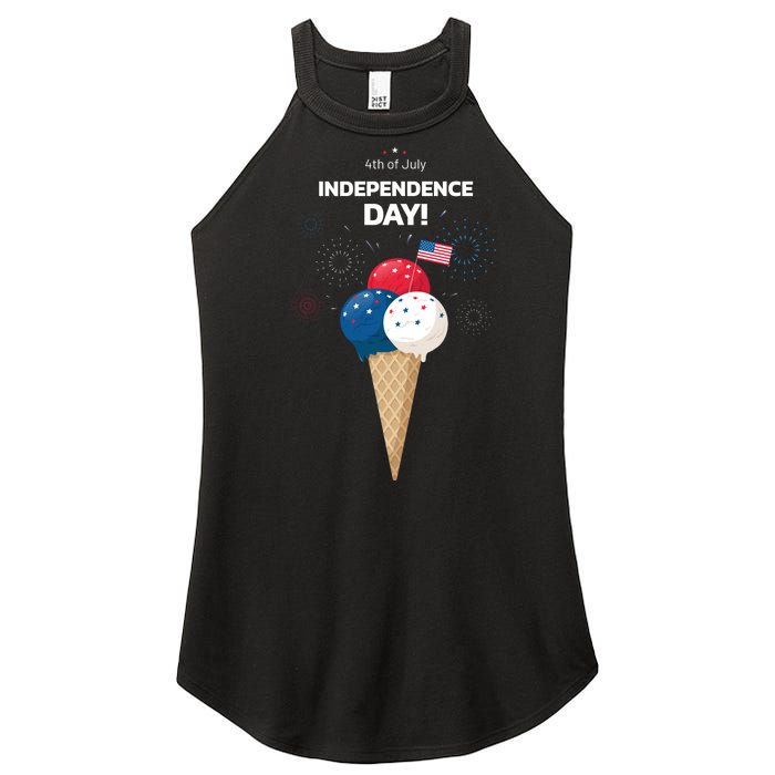 Independence Day Ice Cream Red White And Blue Women's Perfect Tri Rocker Tank