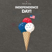 Independence Day Ice Cream Red White And Blue Cotton Canvas Backpack