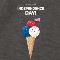 Independence Day Ice Cream Red White And Blue Vector Backpack