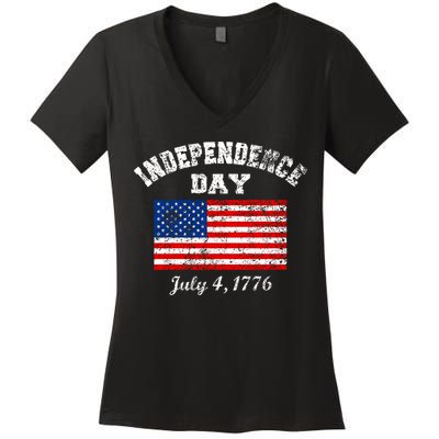 Independence Day July 4 1776 Vintage Women's V-Neck T-Shirt