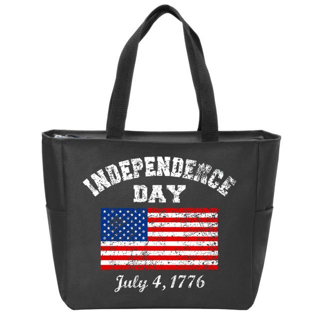 Independence Day July 4 1776 Vintage Zip Tote Bag