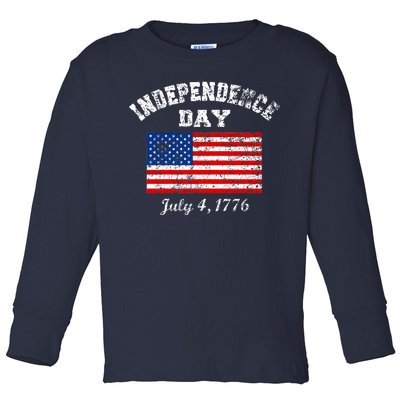 Independence Day July 4 1776 Vintage Toddler Long Sleeve Shirt