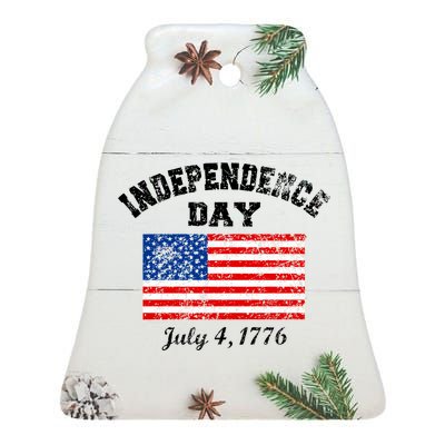 Independence Day July 4 1776 Vintage Ceramic Bell Ornament