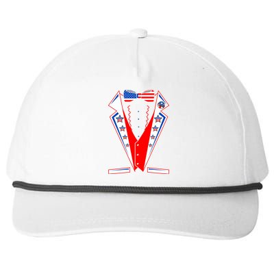 Independence Day USA Tuxedo Tux Snapback Five-Panel Rope Hat