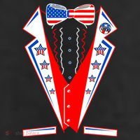 Independence Day USA Tuxedo Tux Adult Drive Performance Visor